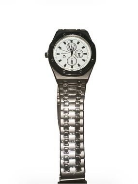 NWOT! Stainless Steel Backing  Silver Mens Watch